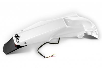Afbeeldingen van UFO REAR FENDER (W/LED) SUZUKI WHITE - RMZ450 08-17
