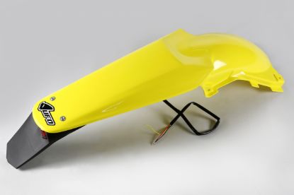 Afbeeldingen van UFO REAR FENDER (W/LED) SUZUKI YELLOW - RMZ250 04-06