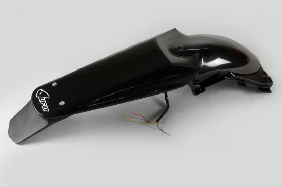 Afbeeldingen van UFO REAR FENDER (W/LED) SUZUKI BLACK - RMZ250 04-06