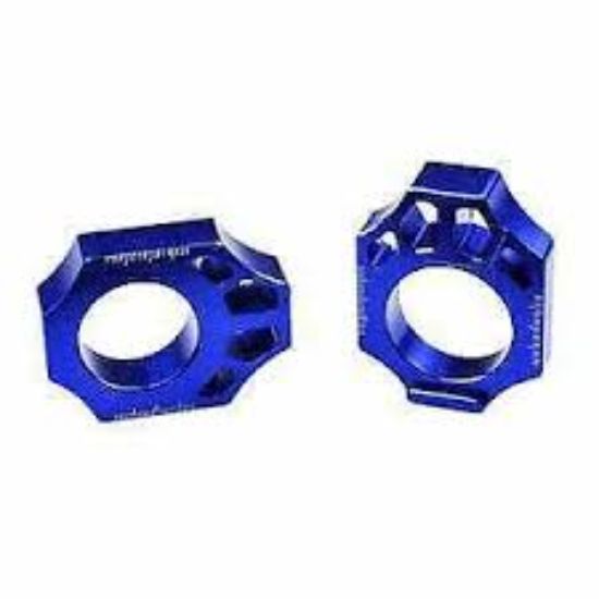 Afbeeldingen van Scar Achteras blokken Blauw - Kawasaki KX125 KXF250 KX250X KXF450 KX450X Suzuki RMZ250 RMZ450 RMX450Z