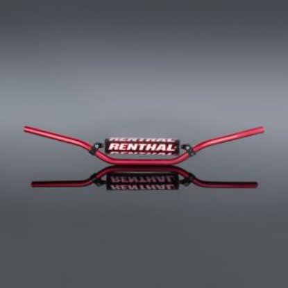 Picture of RENTHAL HANDLEBAR 22MM RED-PADDED 722 CR HIGH/RICKY JOHNSON 722-01-RD
