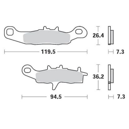 Afbeeldingen van KX80/85 97-.. RM85 05-..-Voorremblokken