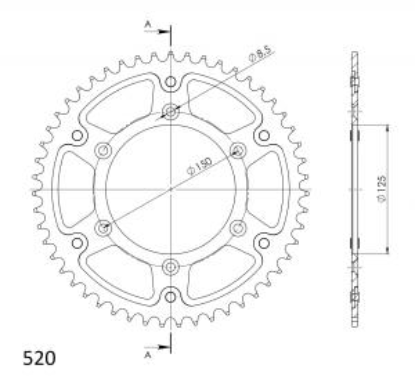 Afbeeldingen van A-Tandwiel KTM SX/SXF/EXC  1990/2027-  Supersprox Stealth