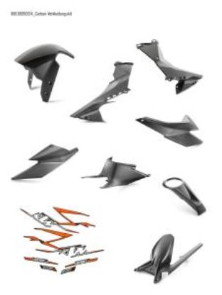 Afbeeldingen van 1290 Duke 20-23 CARBON FAIRING KIT